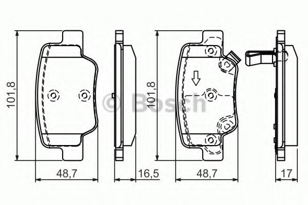 Тормозные колодки BOSCH 0 986 494 404