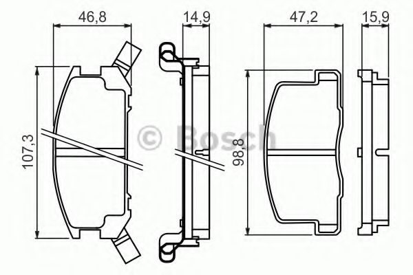 Тормозные колодки BOSCH 0 986 494 412