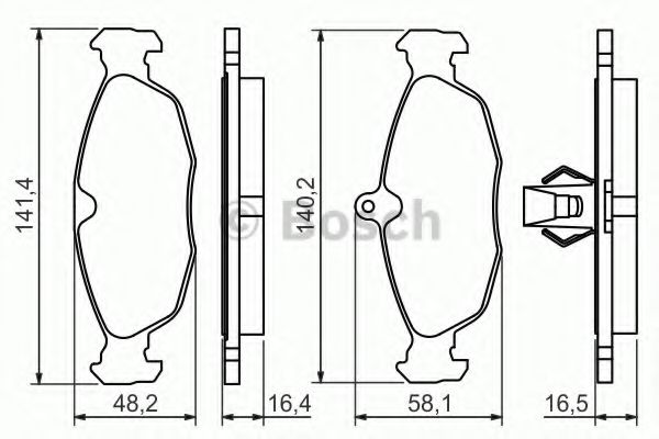 Тормозные колодки BOSCH 0 986 494 413