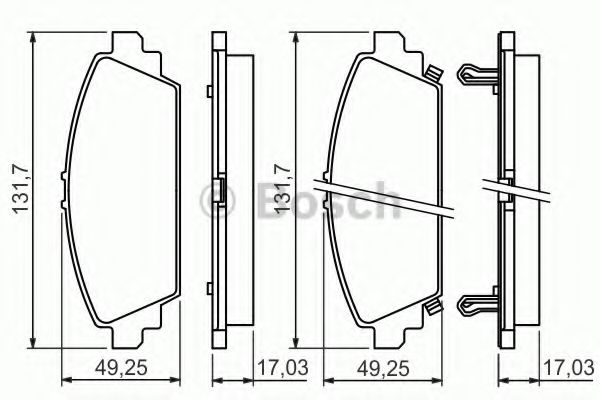 Тормозные колодки BOSCH 0 986 494 414