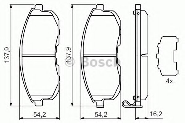 Тормозные колодки BOSCH 0 986 494 443