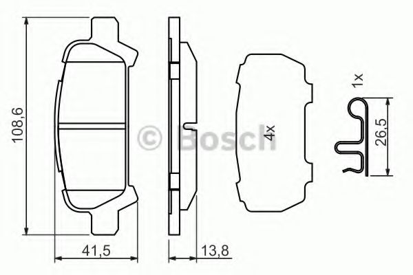 Тормозные колодки BOSCH 0 986 494 445