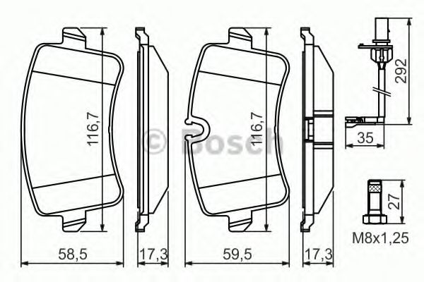 Тормозные колодки BOSCH 0 986 494 446