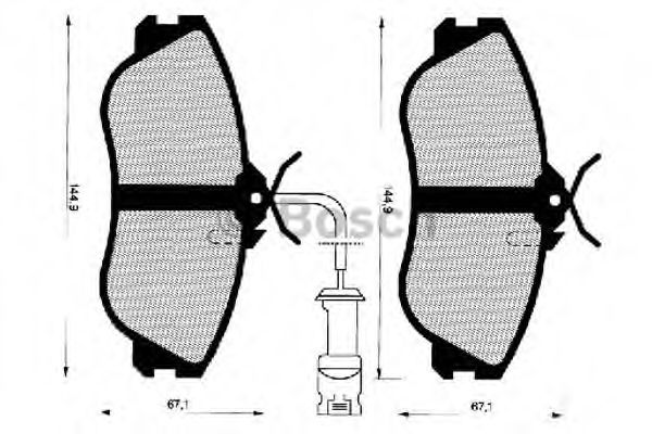 Тормозные колодки BOSCH 0 986 466 695