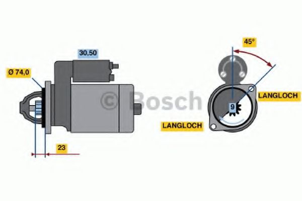 Стартер BOSCH 0 001 107 078 Стартер BOSCH 0 001 107 078