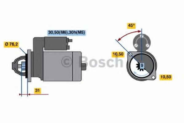 Стартер BOSCH 0 001 108 063
