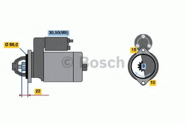 Стартер BOSCH 0 001 108 154