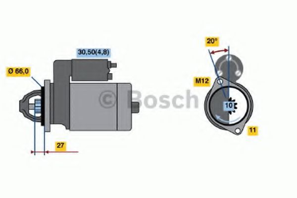 Стартер BOSCH 0 001 108 415