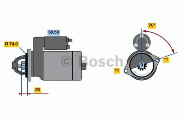 Стартер BOSCH 0 001 109 035 Стартер BOSCH 0 001 109 035