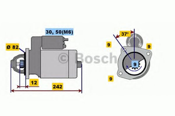 Стартер BOSCH 0 001 109 048