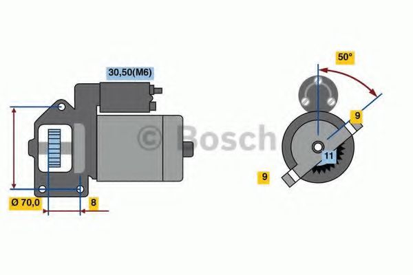 Стартер BOSCH 0 001 109 069