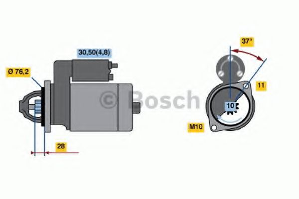 Стартер BOSCH 0 001 109 258