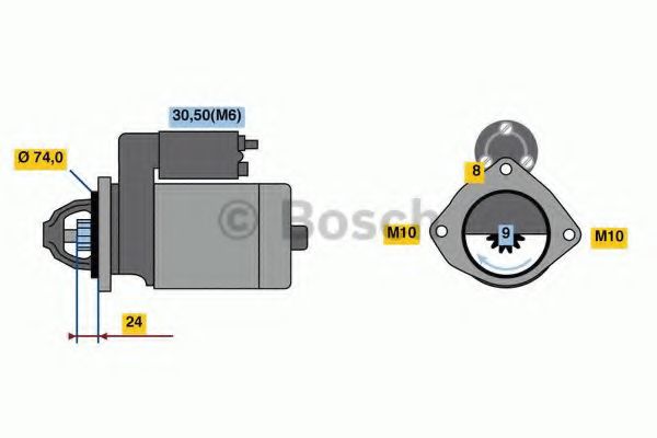 Стартер BOSCH 0 001 115 040