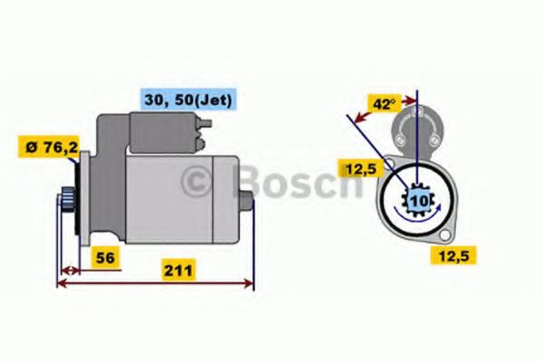 Стартер BOSCH 0 001 121 008
