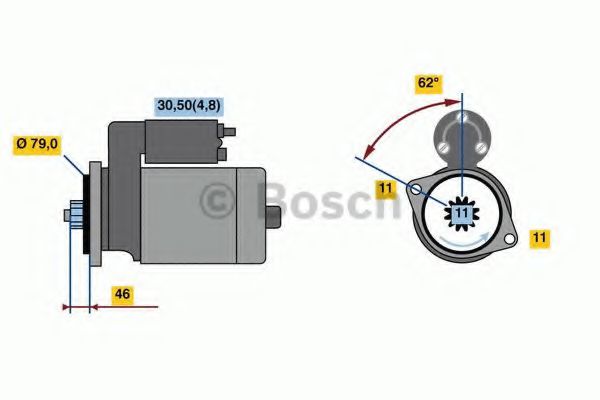 Стартер BOSCH 0 001 121 435 Стартер BOSCH 0 001 121 435