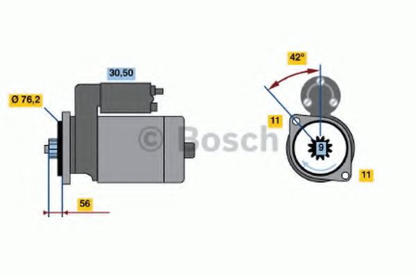 Стартер PORSCHE 99660410301 Стартер PORSCHE 99660410301