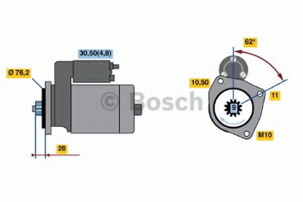 Стартер BOSCH 0 001 125 519 Стартер BOSCH 0 001 125 519