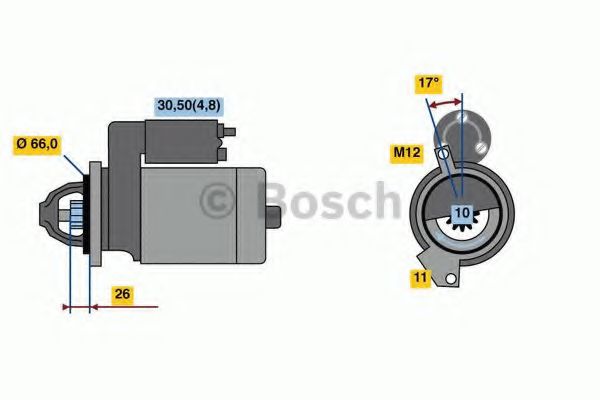 Стартер BOSCH 0 001 139 041