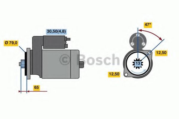Стартер BOSCH 0 001 142 005 Стартер BOSCH 0 001 142 005
