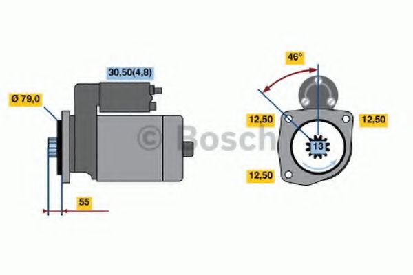 Стартер BOSCH 0 001 145 001 Стартер BOSCH 0 001 145 001