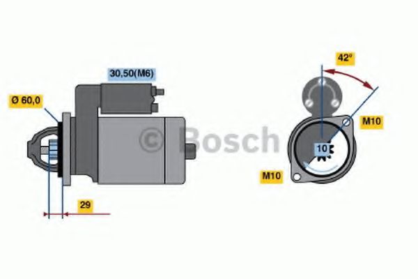Стартер BOSCH 0 001 223 006 Стартер BOSCH 0 001 223 006