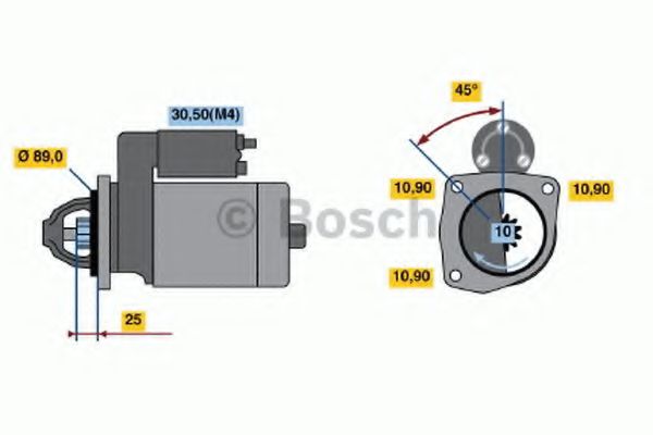 Стартер bosch 0 001 230 004