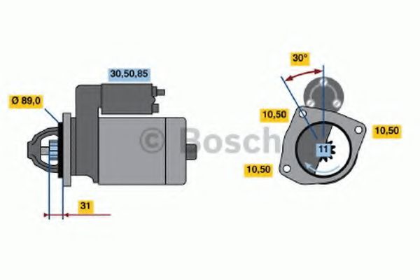 Стартер BOSCH 0 001 231 034 Стартер BOSCH 0 001 231 034