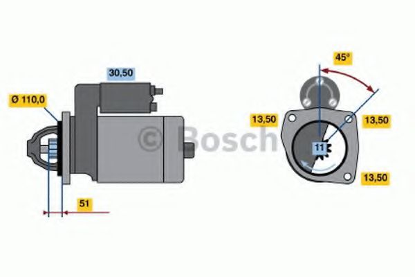 Стартер BOSCH 0 001 231 036