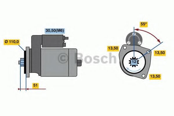 Стартер BOSCH 0 001 241 119 Стартер BOSCH 0 001 241 119