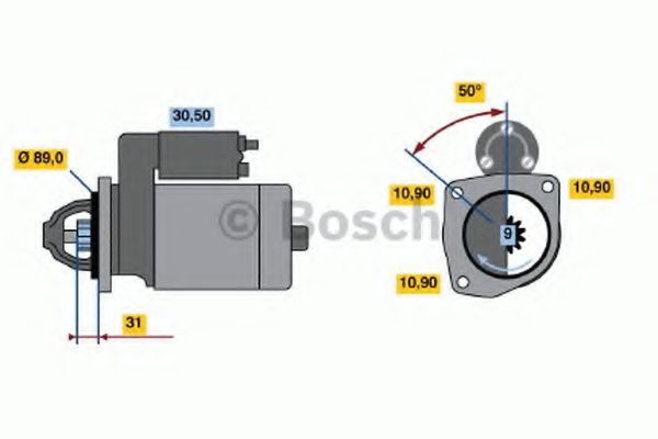 Стартер BOSCH 0 986 011 270