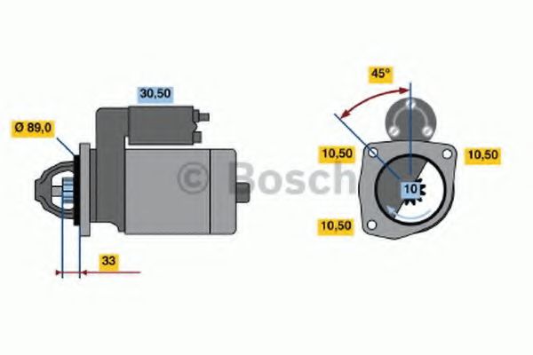 Стартер bosch 0 001 368 027