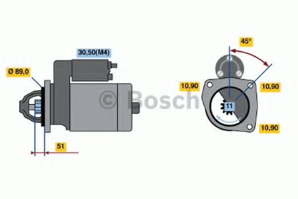 Стартер bosch 0 001 368 015