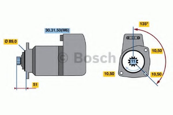 Стартер bosch 0 001 416 003