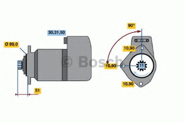 Стартер bosch 0 001 416 033