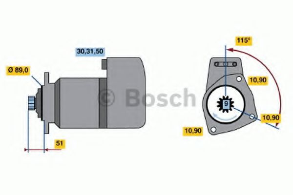 Стартер bosch 0 001 417 077