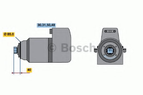 Стартер bosch 0 001 510 029