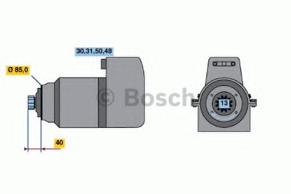 Стартер bosch 0 001 510 005