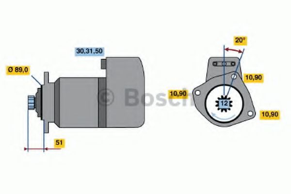 Стартер bosch 0 001 510 028