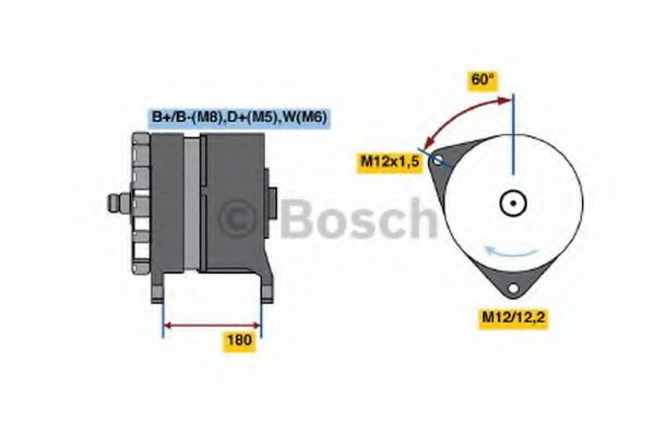 Генератор BOSCH 0 120 689 587 Генератор BOSCH 0 120 689 587