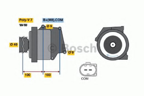 Генератор BOSCH 0 122 0AA 2C0 Генератор BOSCH 0 122 0AA 2C0