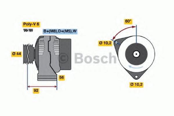 Генератор BOSCH 0 123 540 002