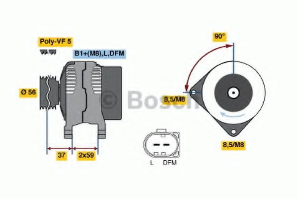 Генератор BOSCH 0 124 525 010