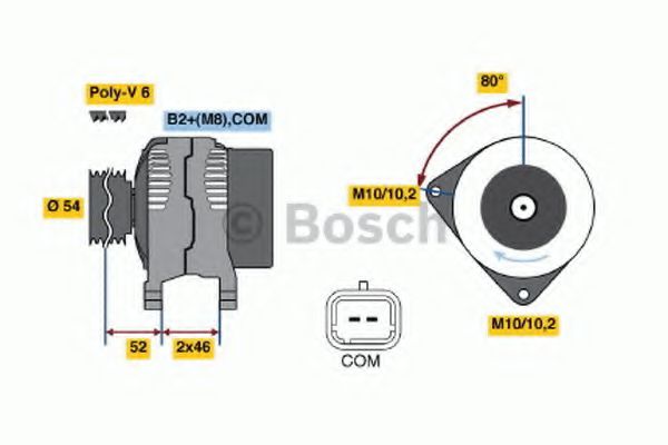 Генератор BOSCH 0 124 525 063 Генератор BOSCH 0 124 525 063