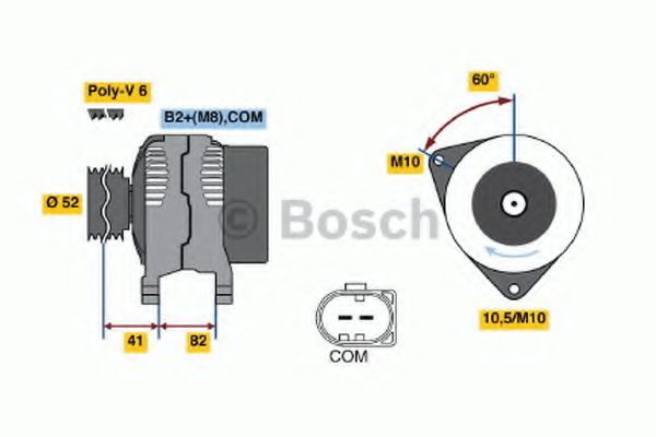 Генератор BOSCH 0 986 048 090
