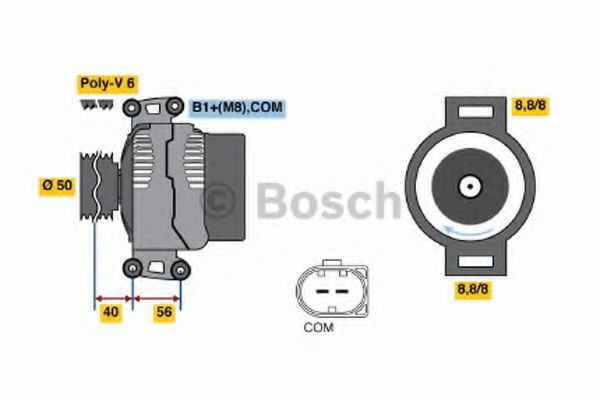 Генератор BOSCH 0 124 625 023 Генератор BOSCH 0 124 625 023