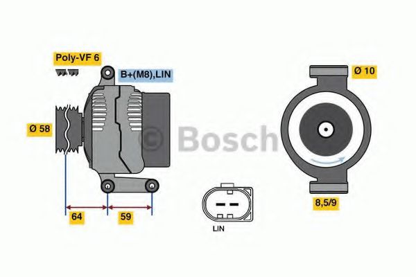 Генератор BOSCH 0 125 711 045