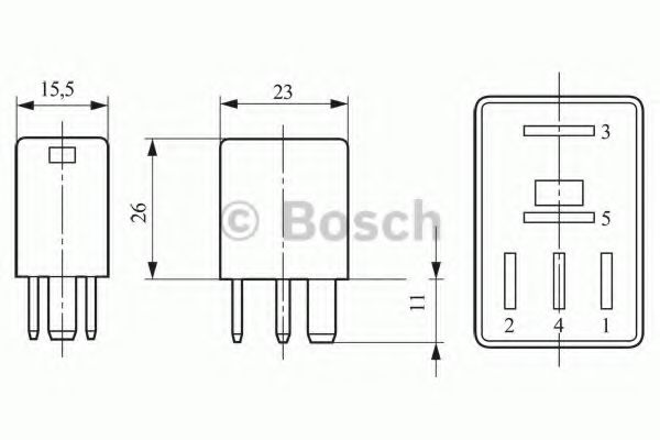 Реле, рабочий ток; Реле BOSCH 0 332 207 304 Реле, рабочий ток; Реле BOSCH 0 332 207 304