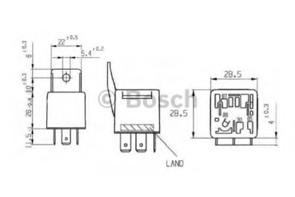 Реле, рабочий ток; Реле BOSCH 0 332 019 157 Реле, рабочий ток; Реле BOSCH 0 332 019 157