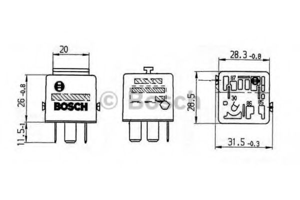 Реле, рабочий ток; Реле BOSCH 0 332 019 456 Реле, рабочий ток; Реле BOSCH 0 332 019 456
