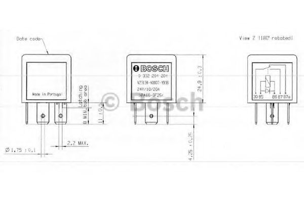 Реле, рабочий ток; Реле BOSCH 0 332 204 204 Реле, рабочий ток; Реле BOSCH 0 332 204 204